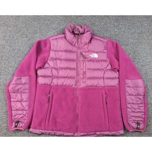 The North Face Womens Purple Denali Hybrid 550 Down Polartec Fleece Jacket M‎
